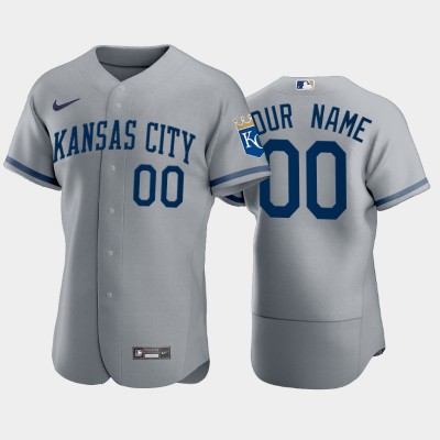 Kansas City Royals Custom Men's Nike 2022 Authentic Gray Jersey